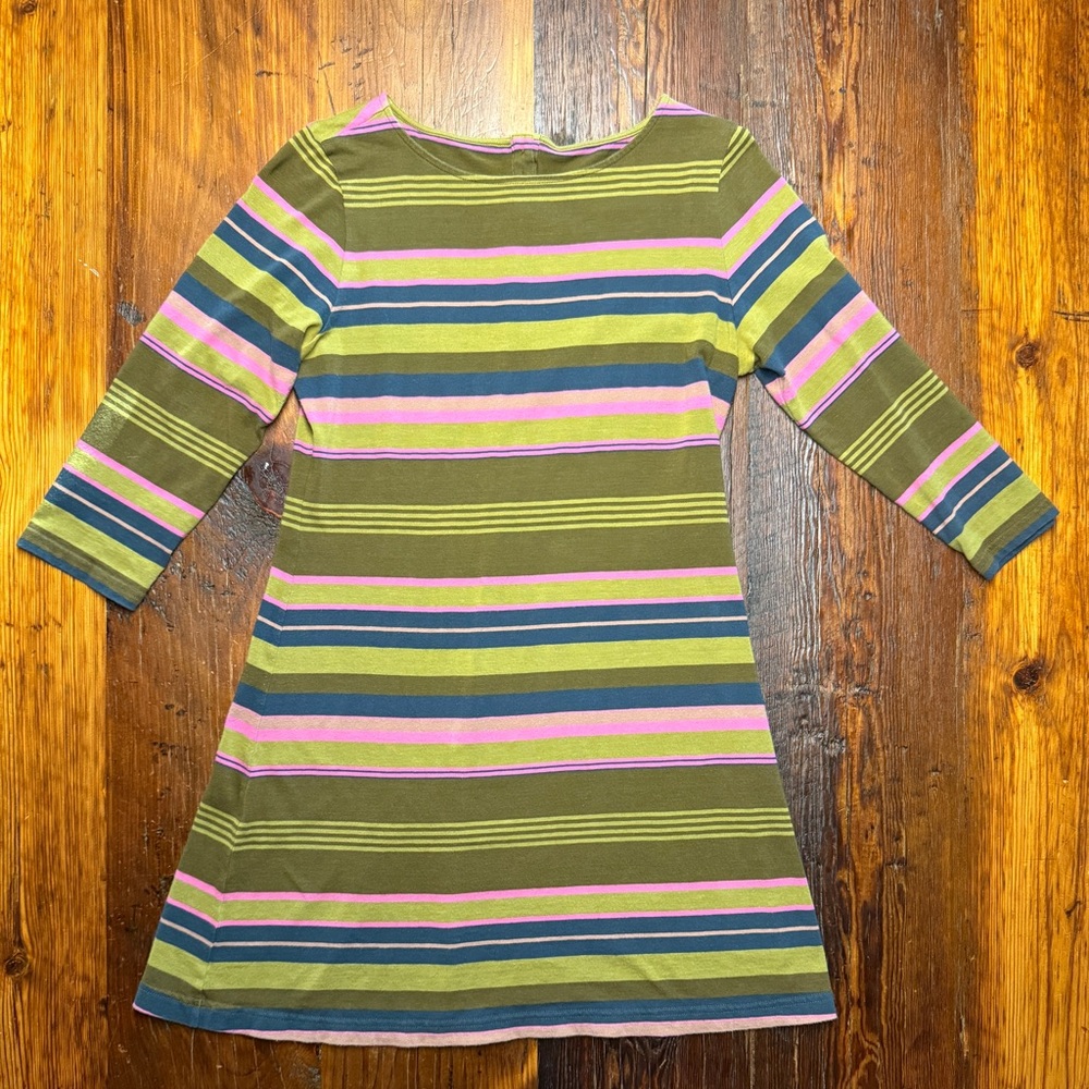 Patagonia Dress with Green, Pink, and Purple Stripes